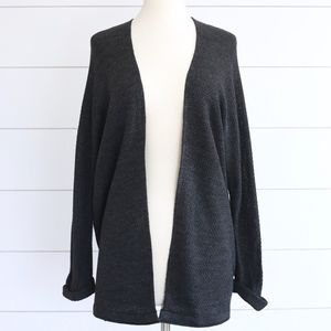 Dolman Sleeve Knit Cardigan, Charcoal
